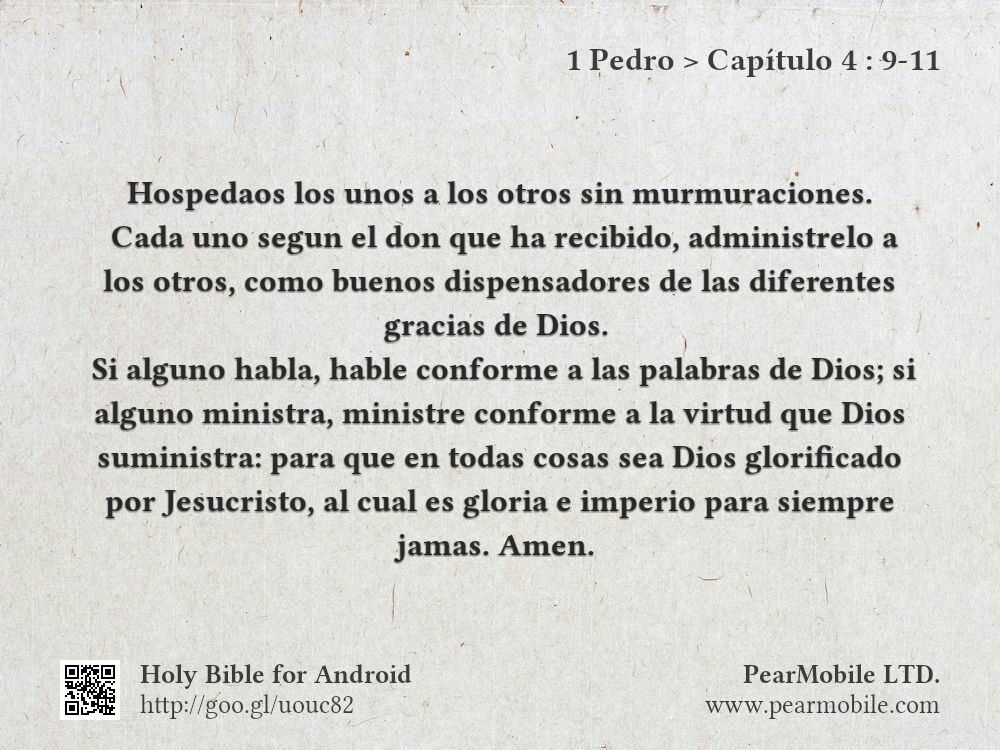 1 Pedro, Capítulo 4:9-11
